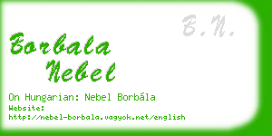 borbala nebel business card